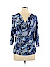 Ellen Tracy Blue 3/4 Sleeve Top Size L - photo 1