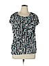 AB Studio Black Short Sleeve Top Size XL - photo 1