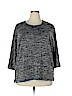 Cathy Daniels Gray 3/4 Sleeve Top Size 2X - photo 1