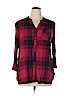 Khakis & Co 100% Rayon Red 3/4 Sleeve Button-Down Shirt Size XL - photo 1