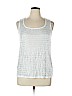 INC International Concepts 100% Rayon Ivory Sleeveless Top Size 1X - photo 1