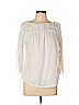 Zara Basic 100% Cotton White 3/4 Sleeve Blouse Size L - photo 1