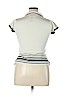Milano Ivory Short Sleeve Silk Top Size XL - photo 2