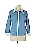 ALC ATLAST CLASSICS Blue Long Sleeve Blouse Size XL - photo 1