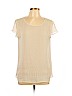 Ann Taylor 100% Polyester Tan Short Sleeve Blouse Size L - photo 1