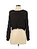 rue21 100% Polyester Black Long Sleeve Blouse Size L - photo 1