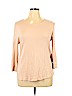 Chico's 100% Cotton Pink Long Sleeve Top Size XL (3) - photo 1