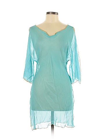 Bebe Short Sleeve Silk Top (view 1)