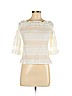 RACHEL Rachel Roy Ivory 3/4 Sleeve Top Size M - photo 1