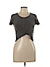 Charlotte Russe Gray Short Sleeve Top Size L - photo 1