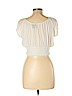 Wet Seal 100% Rayon Ivory Short Sleeve Top Size L - photo 2
