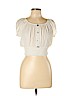 Wet Seal 100% Rayon Ivory Short Sleeve Top Size L - photo 1
