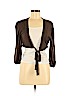 BCBGMAXAZRIA Brown Silk Cardigan Size M - photo 1