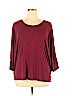 Ann Taylor LOFT Burgundy Long Sleeve Top Size XL - photo 1