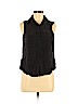 Parker 100% Silk Black Sleeveless Silk Top Size M - photo 1