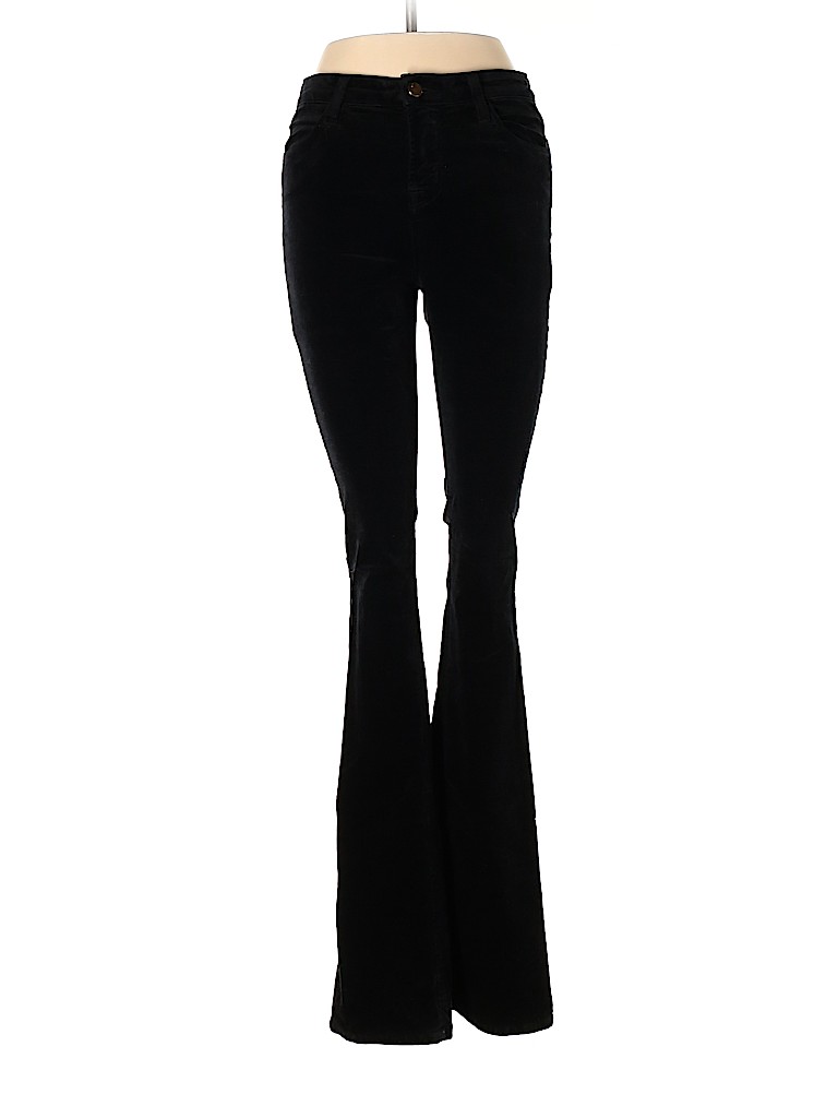 J Brand Black Velour Pants Size 26 waist - photo 1