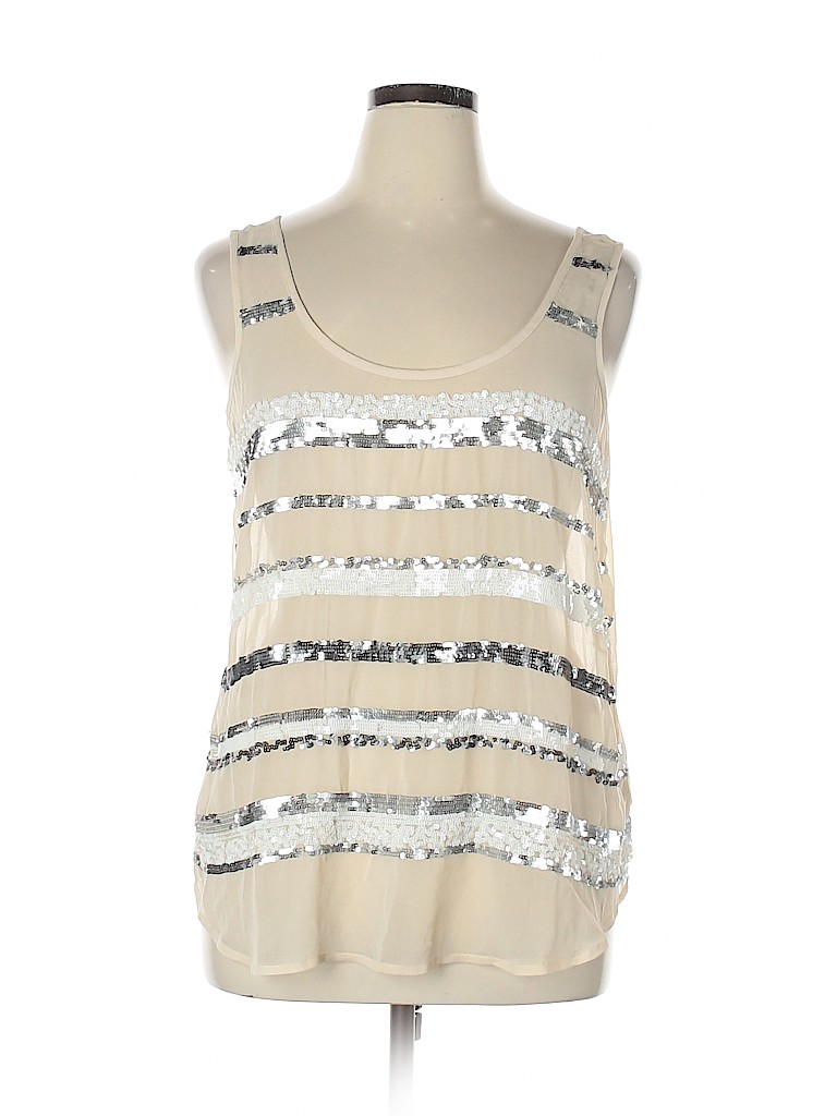 Old Navy 100% Polyester Tan Sleeveless Blouse Size XL - photo 1