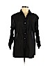 Ellen Tracy 100% Cotton Black 3/4 Sleeve Button-Down Shirt Size M - photo 1
