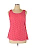 Jennifer Lopez 100% Cotton Pink Sleeveless Blouse Size 1X - photo 1