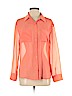 Mossimo 100% Polyester Orange Long Sleeve Blouse Size S (petite) - photo 1
