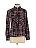 Zara 100% Cotton Blue Long Sleeve Button-Down Shirt Size XS - photo 1