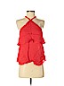 MYNE Ashley Ann 100% Silk Red Sleeveless Silk Top Size 4 - photo 1