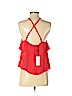 MYNE Ashley Ann 100% Silk Red Sleeveless Silk Top Size 4 - photo 2
