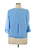 Iz Byer 100% Polyester Blue 3/4 Sleeve Blouse Size XL - photo 2