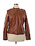 iB Diffusion 100% Polyurethane Brown Faux Leather Jacket Size XL - photo 1