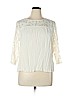 Old Navy 100% Viscose Ivory 3/4 Sleeve Blouse Size XL - photo 1