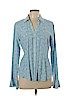 Overland 100% Viscose Blue Long Sleeve Blouse Size L - photo 1