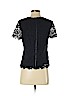 Catherines 100% Polyester Black Short Sleeve Blouse Size S - photo 2