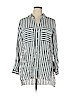 Jones New York 100% Polyester Gray Long Sleeve Button-Down Shirt Size XL - photo 1