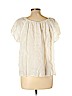 Joie 100% Linen Ivory Short Sleeve Blouse Size L - photo 2