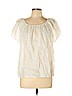 Joie 100% Linen Ivory Short Sleeve Blouse Size L - photo 1