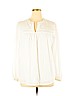 Ann Taylor LOFT 100% Rayon White Long Sleeve Blouse Size XL - photo 1