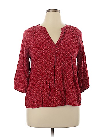 SONOMA life + style Plus 3/4 Sleeve Blouse (view 1)