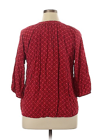 SONOMA life + style Plus 3/4 Sleeve Blouse (view 2)