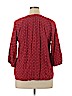SONOMA life + style Plus 100% Polyester Red 3/4 Sleeve Blouse Size XL - photo 2