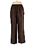 Ellen Tracy 100% Linen Brown Linen Pants Size 8 - photo 2
