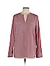 CAbi 100% Polyester Red Long Sleeve Blouse Size L - photo 1