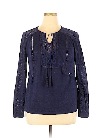 Vintage America Blues Long Sleeve Blouse (view 1)