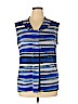 Dana Buchman Blue Sleeveless Top Size XL - photo 1