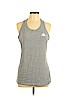 Adidas 100% Polyester Gray Active Tank Size L - photo 1