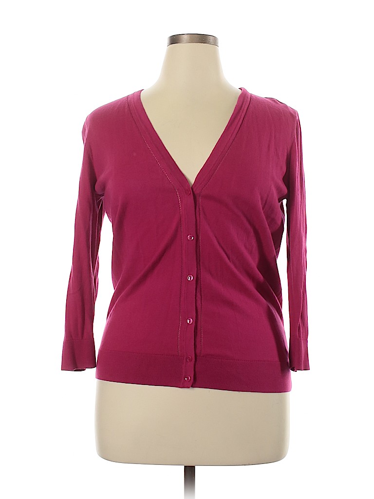 Ann Taylor LOFT Outlet 100% Cotton Pink Cardigan Size XL - photo 1