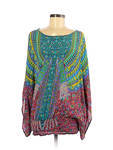 Tolani Short Sleeve Silk Top (view 1)