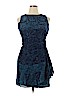 David Warren 100% Polyester Blue Casual Dress Size 14 - photo 1