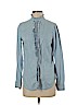 Eva Longoria 100% Tencel Lyocell Blue Long Sleeve Blouse Size S - photo 1