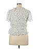 Maeve 100% Polyester White Short Sleeve Blouse Size 14 - photo 2