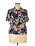 Wild Fable 100% Rayon Blue Short Sleeve Blouse Size XL - photo 1